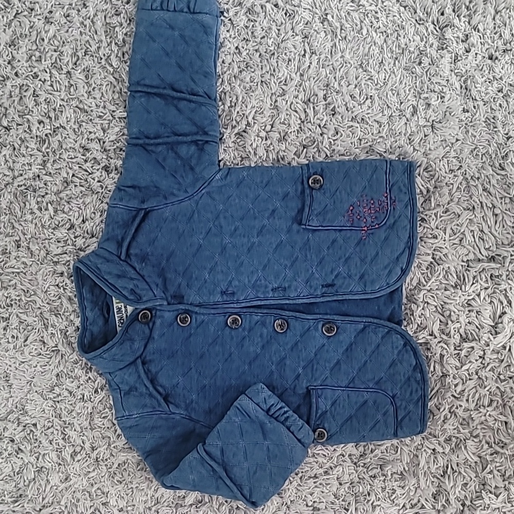 Blue Quilted Coat